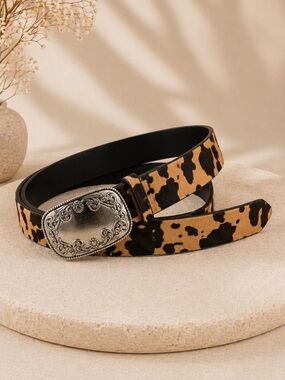 Wild West Cow Print Cinch Belt